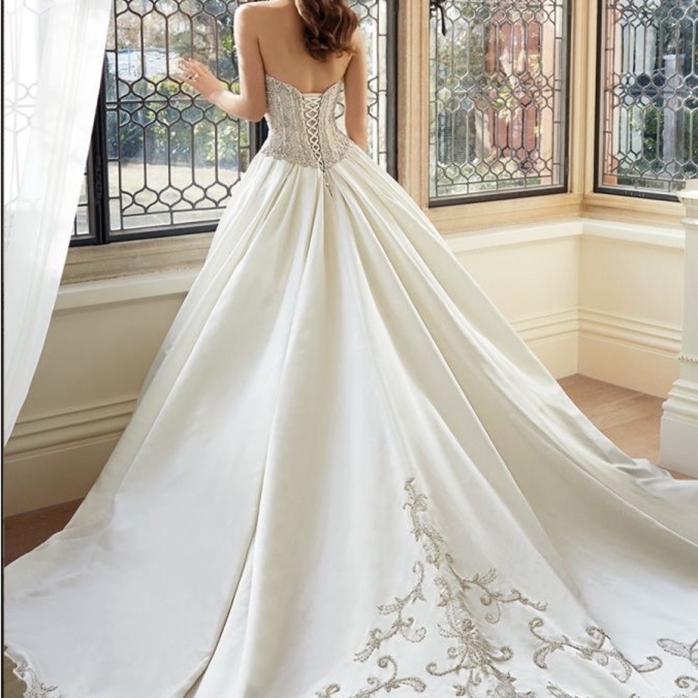 Sophia Tolli White Ball Gown Corset Dress - Picture 2 of 4